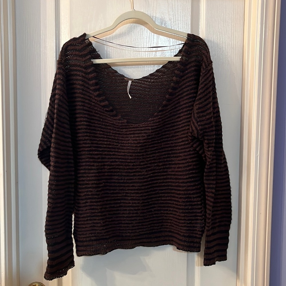 M free people open knit sweater